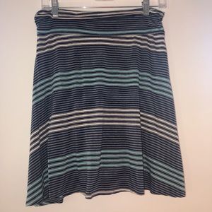 striped skirt- above the knee